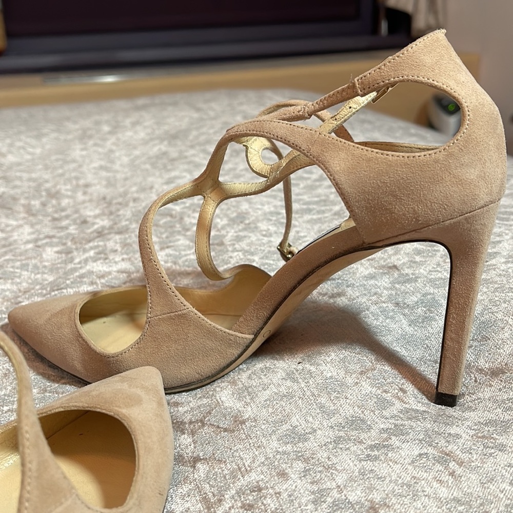 Jimmy Choo Suede Blush Pumps Size 36.5 - Picture 8 of 9